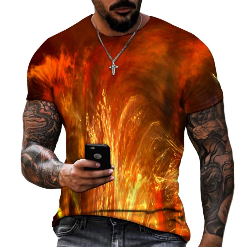 

Мужская футболка с короткими рукавами и круглым вырезом Swirl 3D Printing, повседневная брендовая одежда из лайкры и полиэстера, размер Super Large 5XL