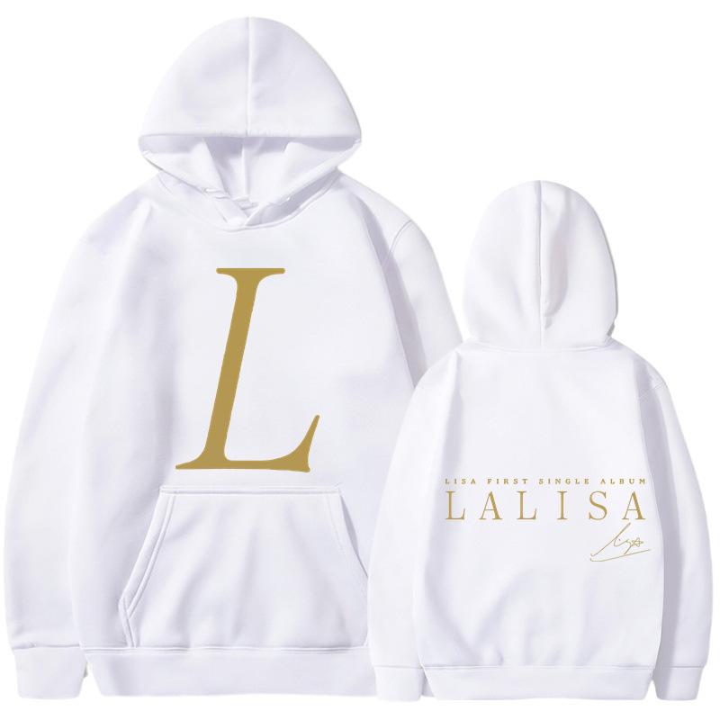 LISA SOLO Debut Album LALISA Surrounding the Same Hoodie Spring Autumn and Winter Kpop Pullover Casual Sweater