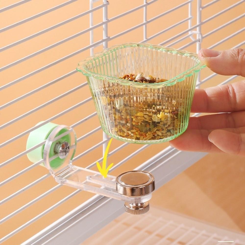 Plastic Parrot Feeder Magnetic Base Water Feeding Basin New Bird Feeding Bowl  Cage Accessories