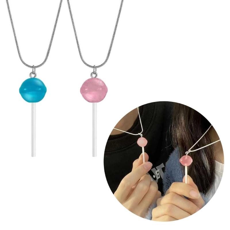 Pendant Necklaces Jewelry Lollipop Pendant Necklaces Chain Chokers Birthday Gift Necklaces Resin Material Gift for Girls