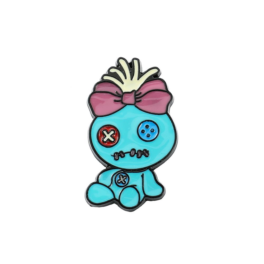 Cute Stitch Series Brooch, European and American Animation Cute Metal Badge, Backpack Jewelry