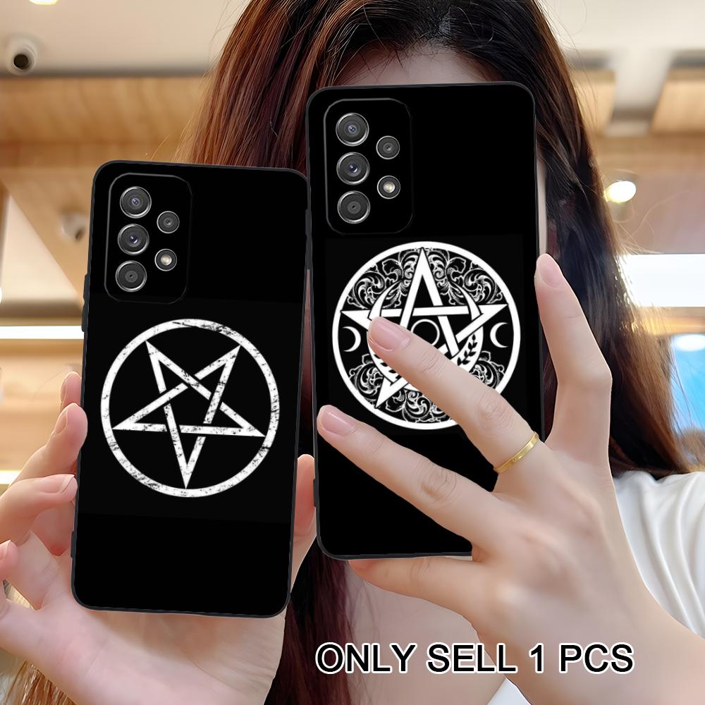 Aesthetic Pentagram Phone Case for Samsung Galaxy A56 55 54 53 52 51 36 35 34 23 16 15 5G Soft TPU Shockproof Cover