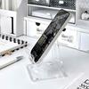 2Pcs Acrylic Lazy Phone Stand Clear Rack Smartphone Bracket Simple Cell Phone Holder  for Desktop