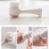 Escova de limpeza facial de silicone dupla 3D, escova manual de massagem, escova facial com cerdas macias, esfoliante, escova de lavagem facial dupla face