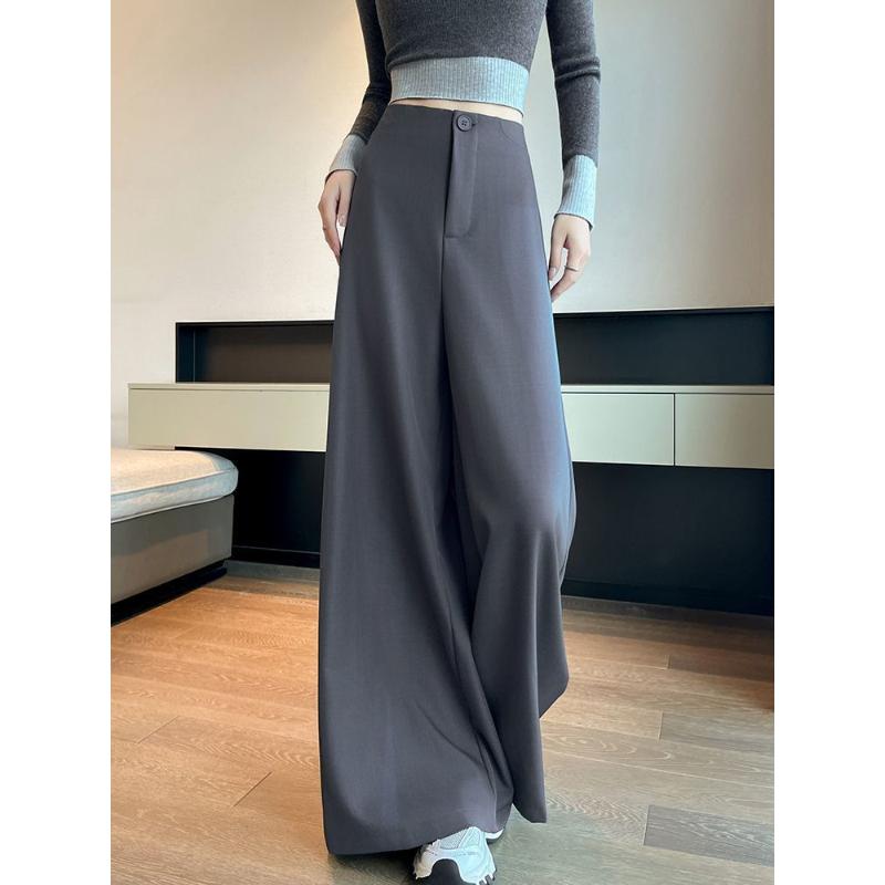 Suit Pants New Spring Autumn High-waisted Versatile Wide-leg Floor Pants