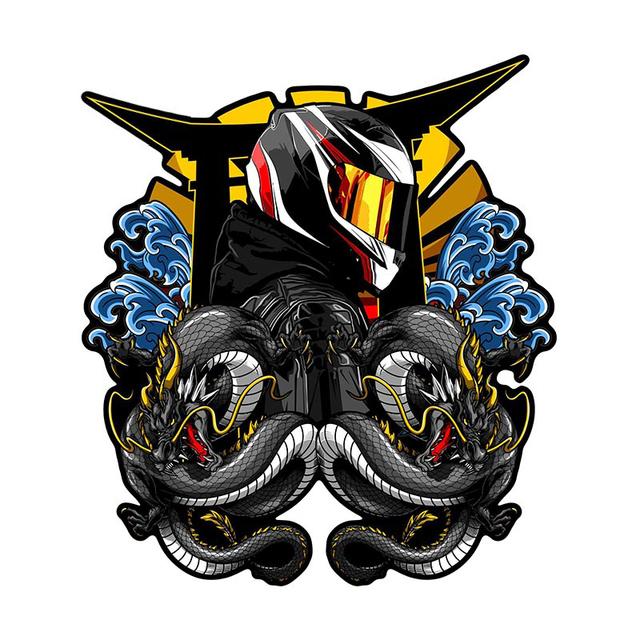 

J523 # Sakura Racer Samurai JDM креативная наклейка на автомобиль виниловая наклейка водостойкие украшения наклейки для автомобиля D-15cm-Longest Side