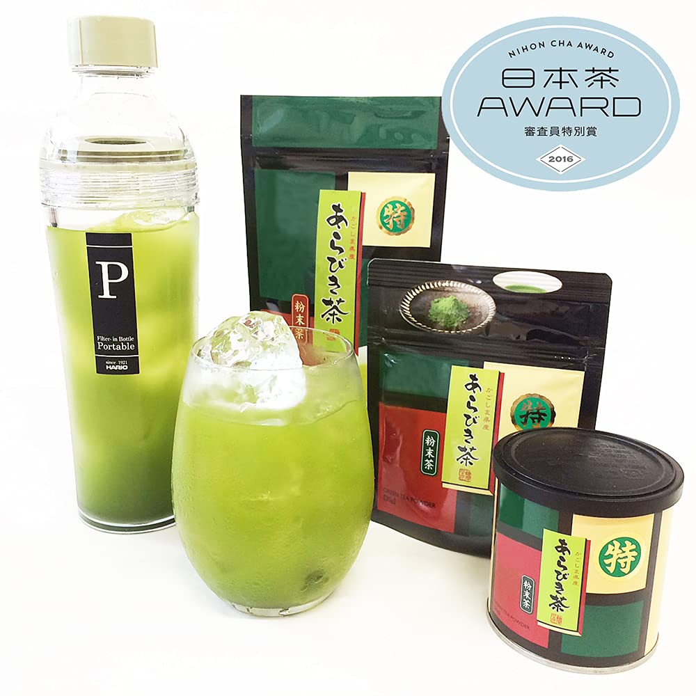 Wakoen Arabikicha (Rostat grönt te) Pulver, 30 g x 1 påse vardera, inkluderar en portionsförpackning för engångsbruk (ej för detaljhandel) (djupångad te) Japanskt te, Te från Kagoshima,