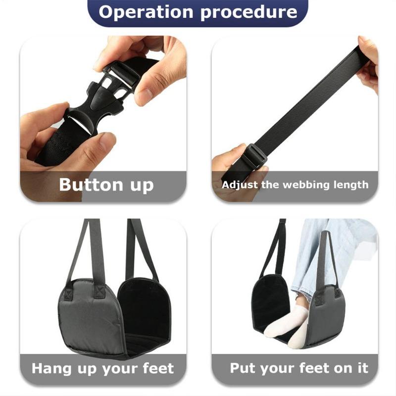 Foot Hammock For Plane Travel Portable Feet Hammock For Airplane Lightweight Car Back Seat Accessories Travel Supplies Flight