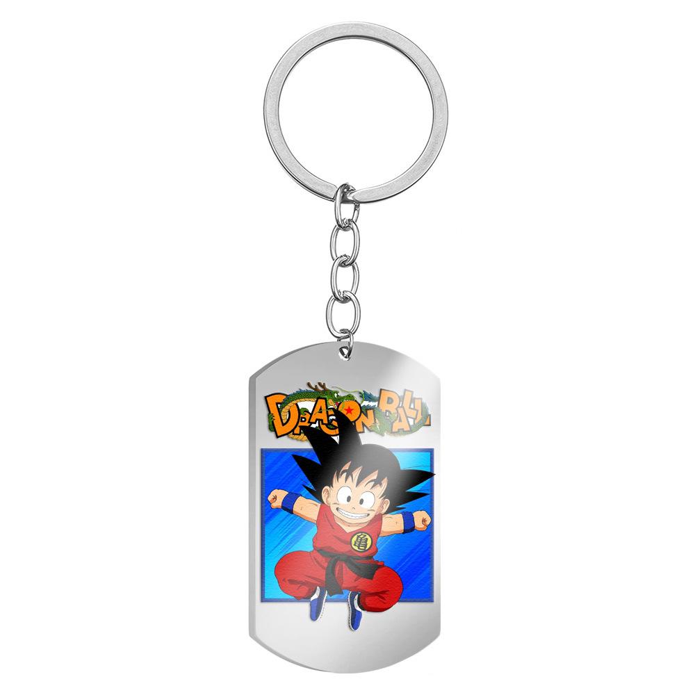 Anime Dragon Ball Son Goku Character Super Saiyan Cartoon Keychain Pendant Backpack Decoration Holiday Gift