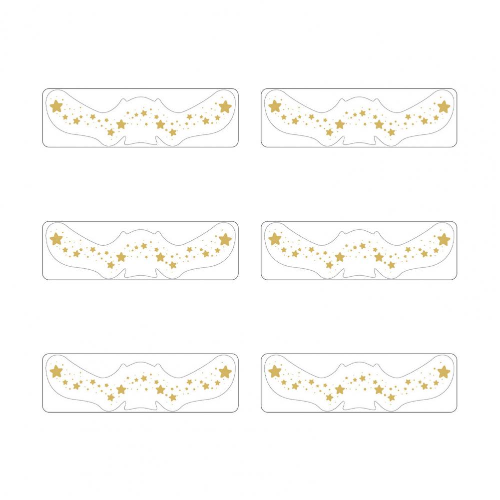 6Pcs Gold Glitter Freckles Face Tattoo Stickers Waterproof Artificial Freckle Patches Shimmering Makeup Speckles Freckle Tattoos