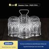 Versatile 6-Piece Diamond Glass Tumbler Set with Holder