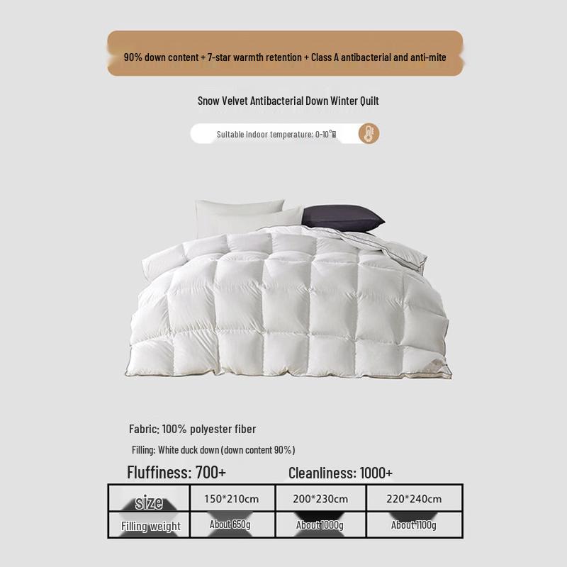 Warm White Duck Down Quilt