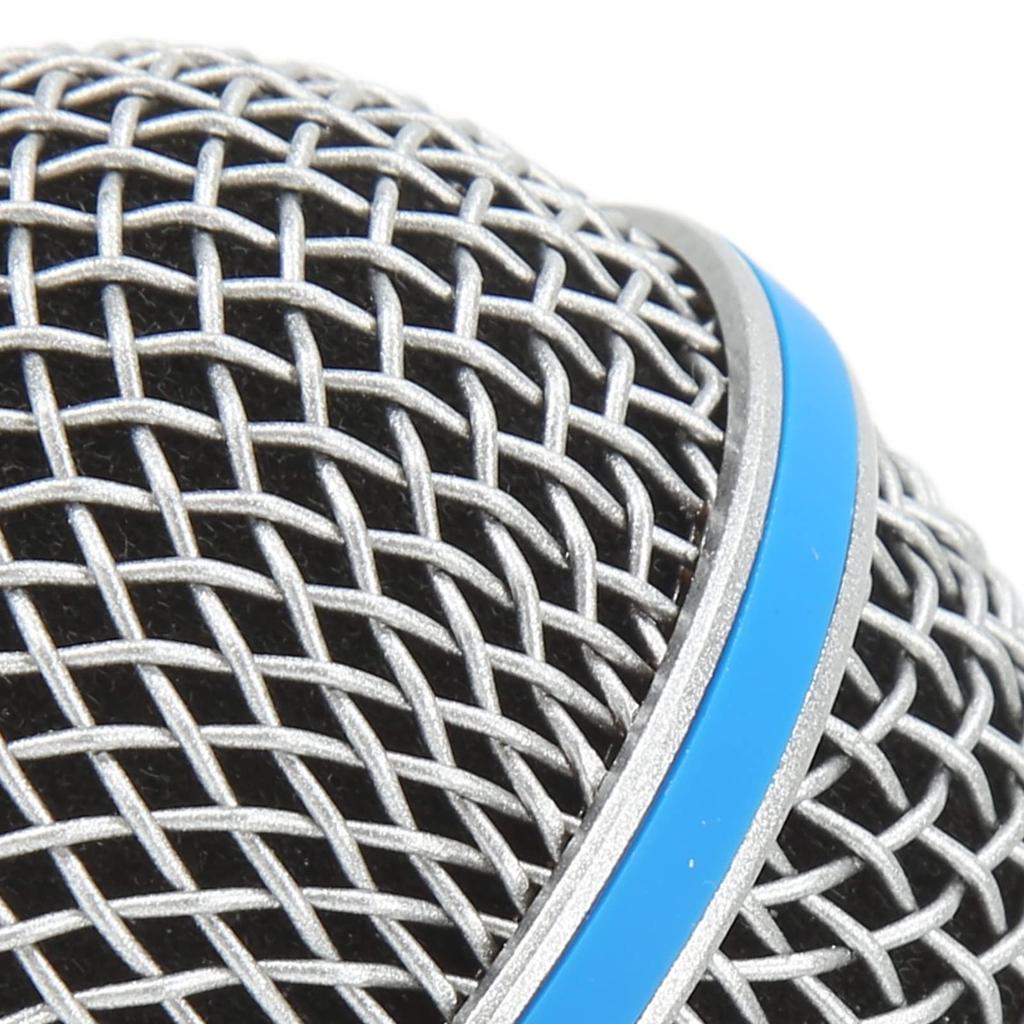 Replacement stainless steel microphone ball head grille for Beta58A, durable windproof foam filter, wide compatibility, inner foam filter