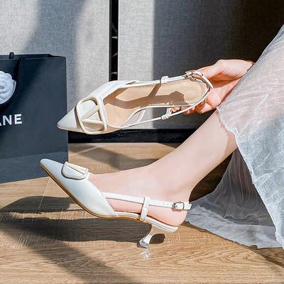 New Pointed Single Shoes High Heel Rear Thin Heel Sandals Women