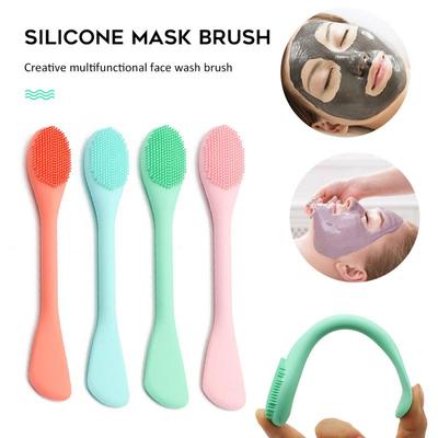 1/4ks silikonový štětec na masku Opakovaně použitelný oboustranný štětec na míchání bahna Štětec na čištění nosu Čisticí štětec Nástroj pro péči o pleť