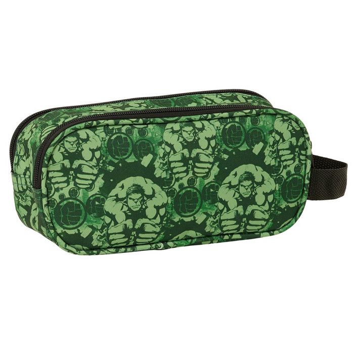 Trousse Double 3D - SAFTA - Hulk - Confortable - Résistante - 21 x 6 x 8 cm