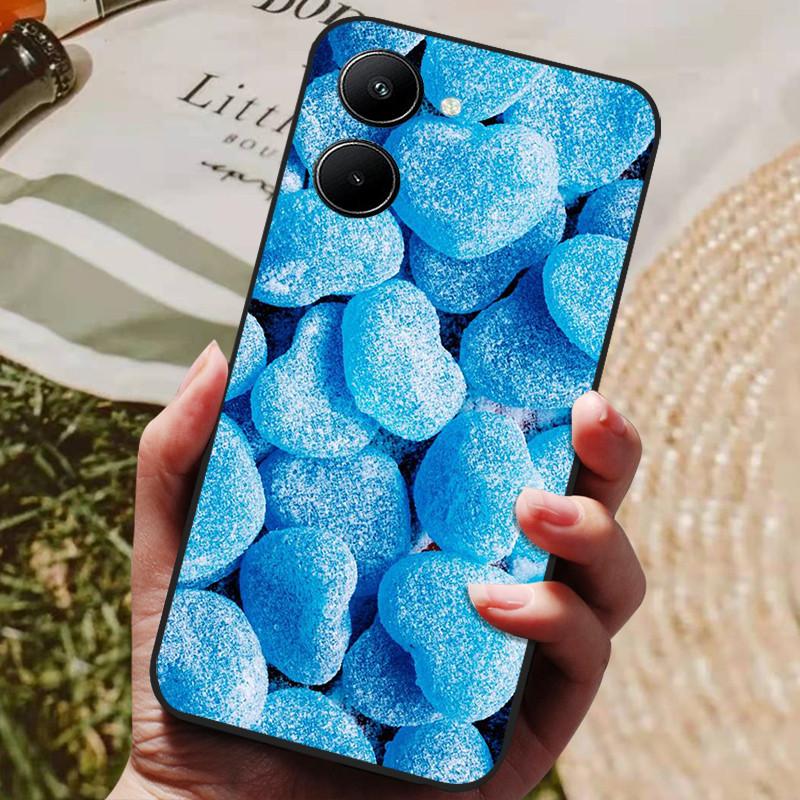 Etui do Realme 10 4G Czarne Miękki Silikon Odporne na Wstrząsy Pokrowiec do Telefonów Realme 10 2022 Realme10 C33 C 33 4G Ochronne Fundas