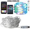 20M RGB LED Christmas Tree Lights String Lamp Outdoor Bluetooth App Remote Control Garland Fairy Lights Room Decoration