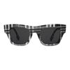 Fashion Casual Plaid Print Square Sunglasses Men Sunglasses Black 40823051