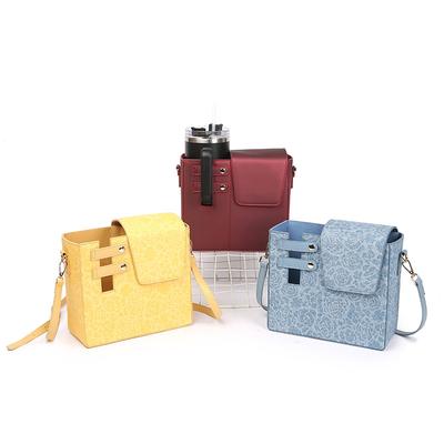 Buiten Handige Drankfles Waterbeker Tas Multifunctionele Thermosbeker Hoes Mode Schouder Crossbody Dames Tas