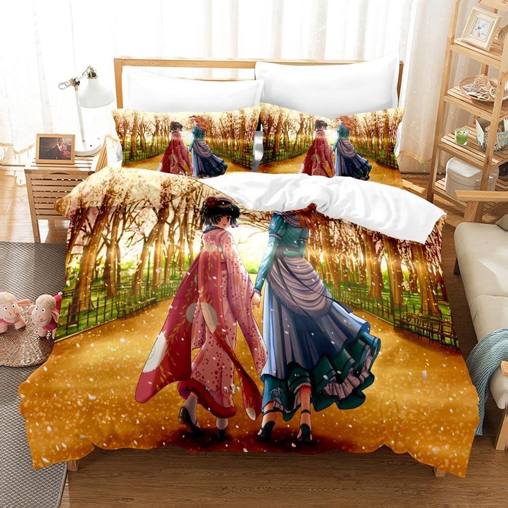 3D Anime Croisée In A Foreign Labyrinth Bedding Set Single Twin Full Queen King Size Bed Set Adult Kid Bedroom Duvetcover Sets
