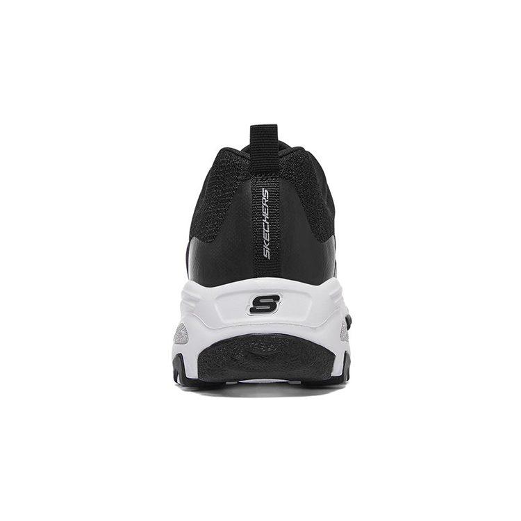 Skechers D'Lites 1.0 Low Dad Shoes Gs Black/White Women's 896027-BKW