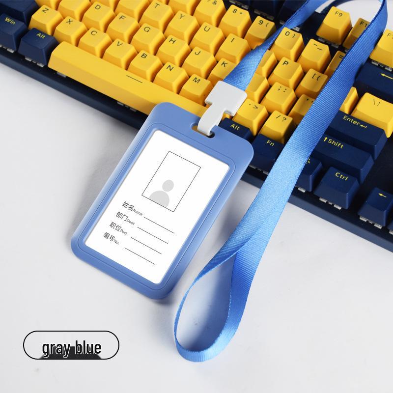 Plastic Slider Card Holder with Push-Pull Mechanism, Supports UV Printed Patterns, Lanyard Logo, Customizable for Student ID Cards