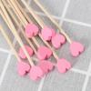 100 Pieces Disposable Wooden Coffee Stirrers Pink Heart Wooden Coffee Stir Sticks Wooden Stirrers Wooden Drink Stirrer Sticks for Coffee Cocktail