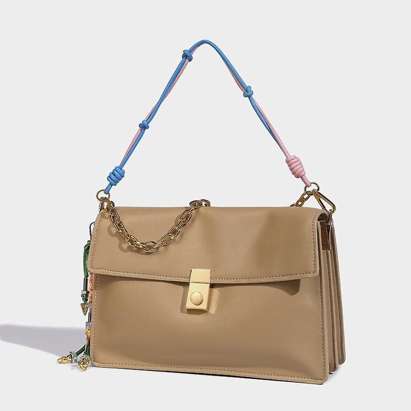 Large Capacity Chain Small Square Bag 2025 New Trendy Crossbody Bag Fashionable Niche Underarm Bag Exquisite Flap Women's Bag