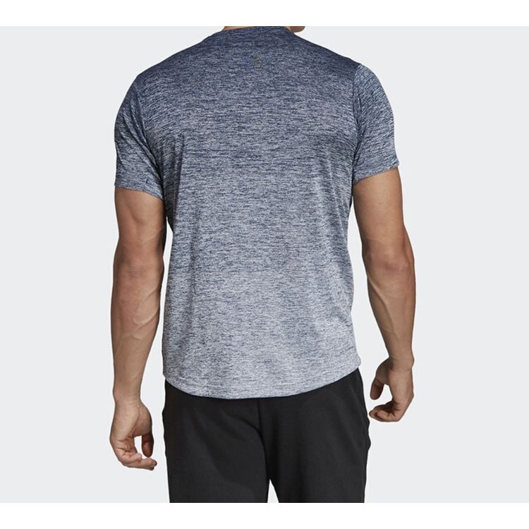 Adidas Freelift Gradient Training Short Sleeve T-Shirt Men Tops Indigo White DZ1062