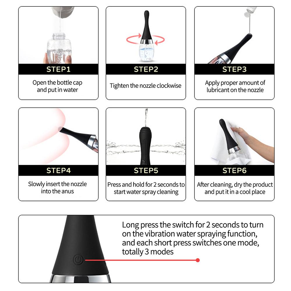 Electric Vaginal Anal Douche Sex Toys for Men Women Anal Plug Cleaning Enema Butt Plug Dildo Extreme Dilator Sex Toys for