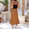 Women's Long Beach Casual Elegant Spaghetti Strap Maxi Dress Stitching Low-key Flowing Bohemian Dress