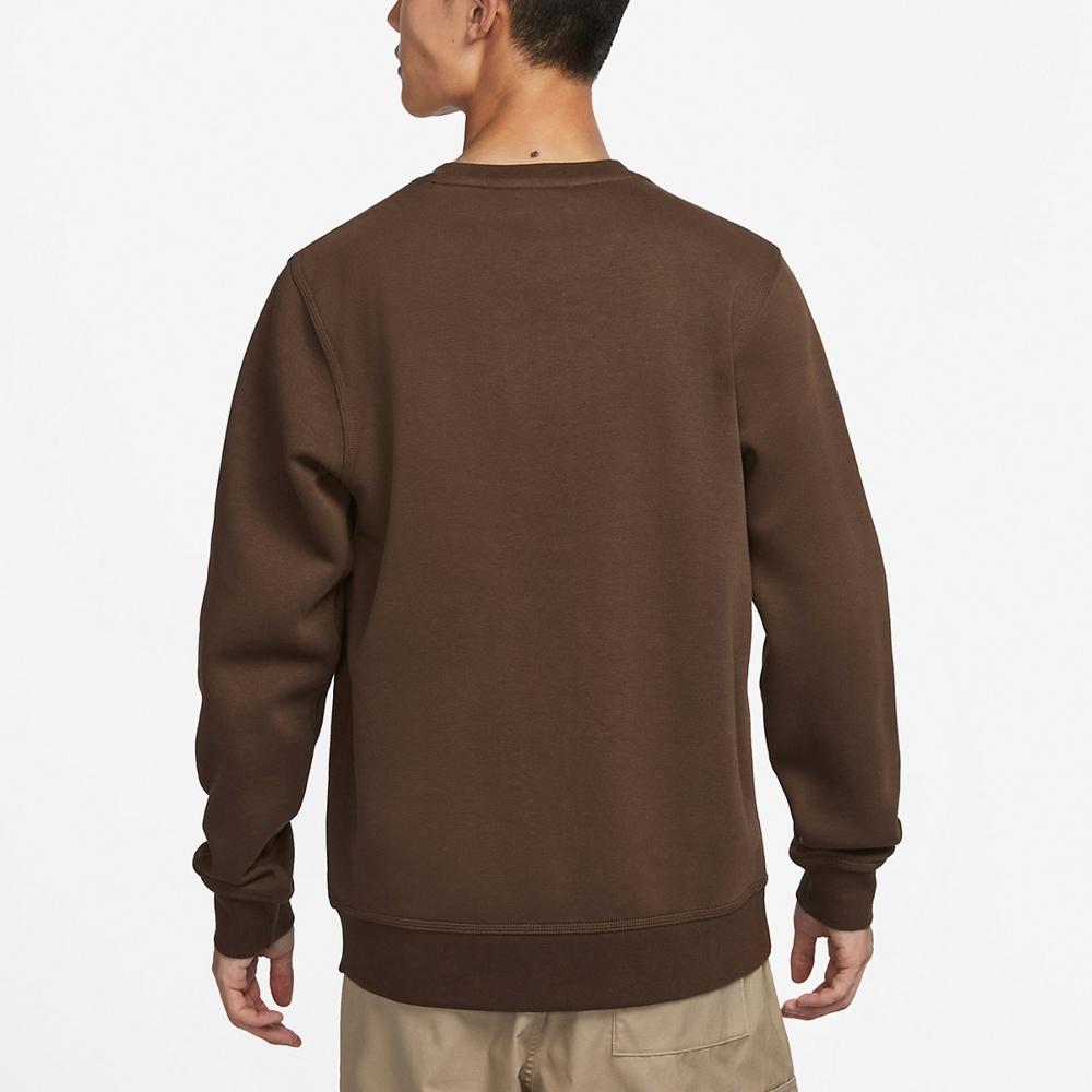 Nike Ανδρικό Φούτερ Πουλόβερ Casual Μονόχρωμο με Στρογγυλή Λαιμόκοψη Κάκαο 623459-259