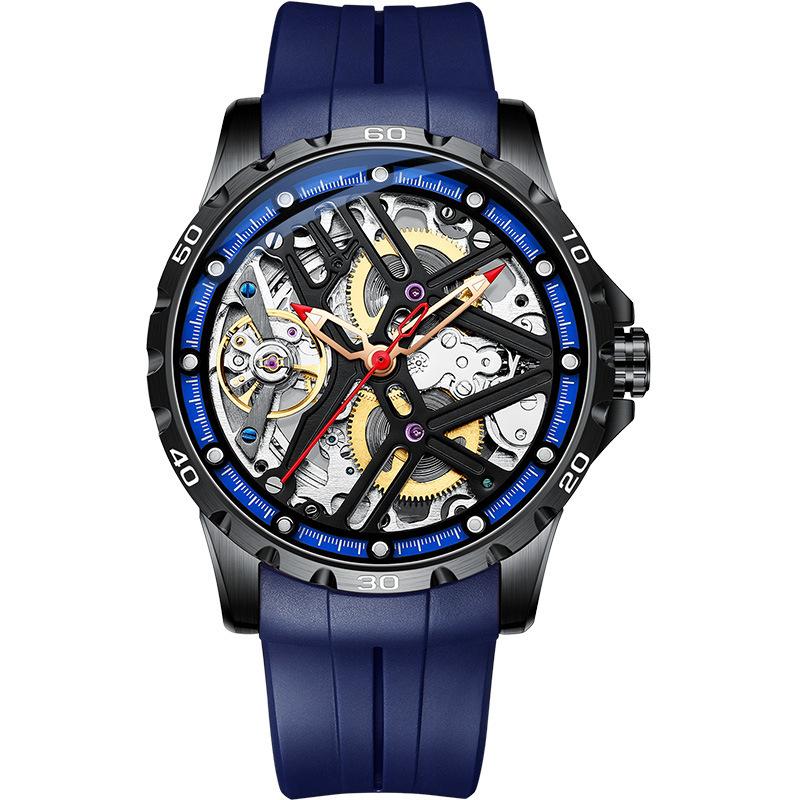 AILANG Nuevo Reloj Hueco Reloj Mecánico Automático Completo Impermeable Reloj de Hombre Correa de Silicona