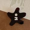 Girl Hairpin Acetic Acid Starfish Shape Hair Clip Stable Anti-Slip Design Side Bang Hair Pin Lightweight Hair Accessory