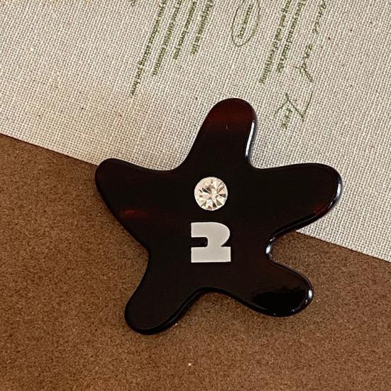 Girl Hairpin Acetic Acid Starfish Shape Hair Clip Stable Anti-Slip Design Side Bang Hair Pin Lightweight Hair Accessory