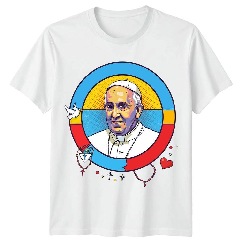 

Папа Франциск 1936-2025 Мужская футболка Футболка для мальчика/девочки - Религиозная Любовь Вера Наряд 4XL