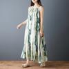 DIMANAF 2026 Plus Size Summer Women  Chiffon Floral Dress Elegant Fashion Lady Sundress Long Dress Casual Sleeveless