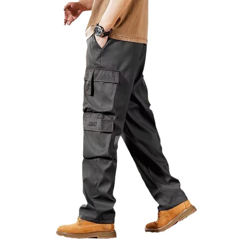 Herren-Arbeitsjeans Große Größe Lässige Locker geschnittene Hose für Bauarbeiten Sommerlich Tragbar Strapazierfähige Hosen mit Bündchen