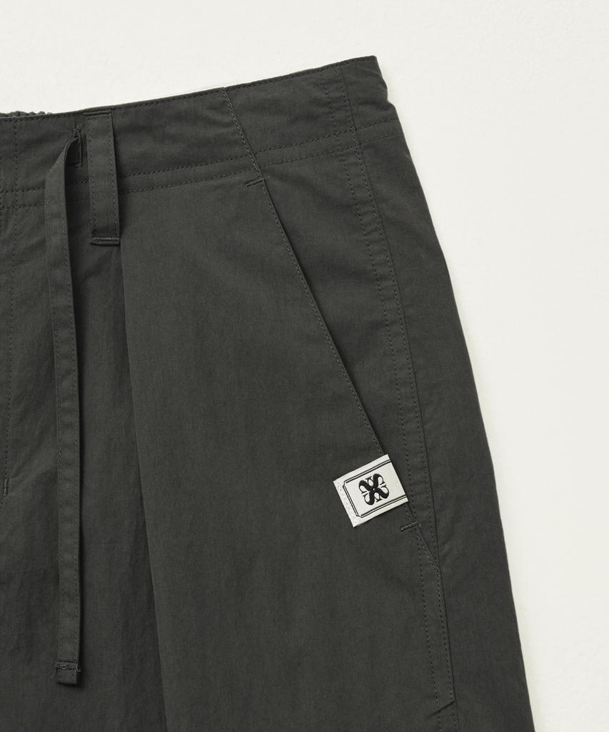 Seteo Curved Parachute Pants Charcoal