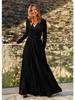 Elegant Velvet V-Neck Bridesmaid Dress for Autumn/Winter