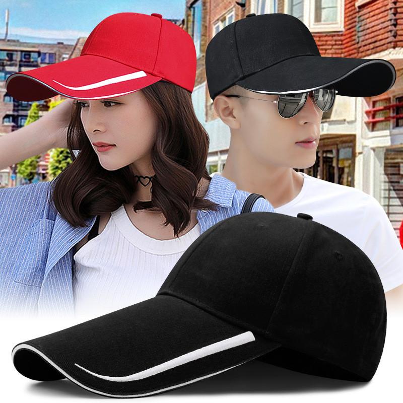 Adjustable Baseball Cap For Men With Curved Brim Cotton Sun Protection Casual Summer Wear
