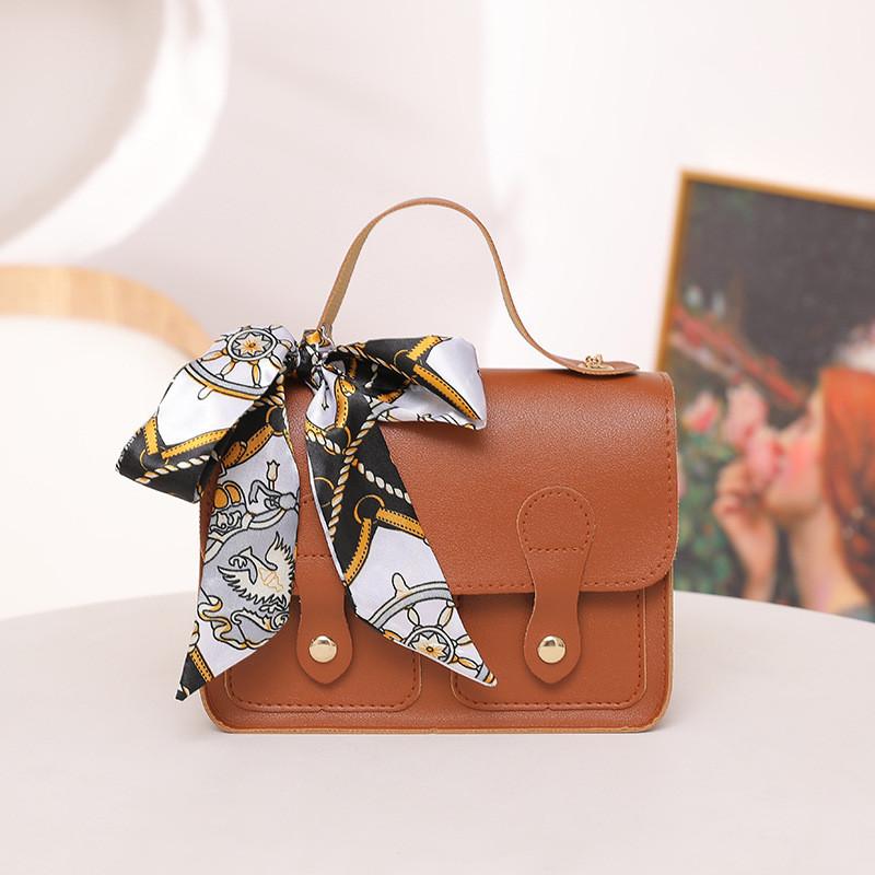 Black White Pink Khaki Light Brown Medium Size Street Fashion Pu Women s Crossbody Bag коричневый