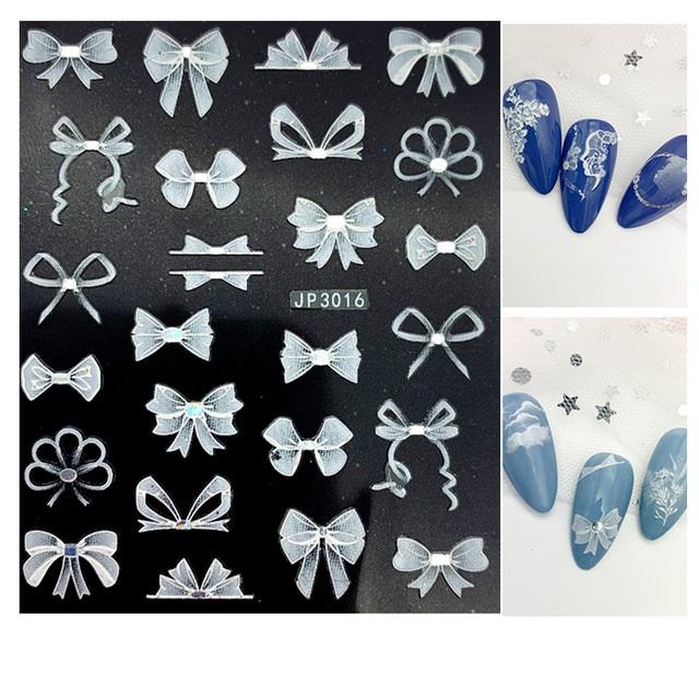 

5D наклейки для дизайна ногтей, украшения, самоклеящиеся наклейки для дизайна ногтей, дизайн маникюра, наклейка с белым снегом для дизайна ногтей, с Рождеством