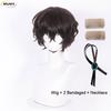 High Quality Dazai Osamu Cosplay Wig Anime Cosplay Short Brown Heat Resistant Synthetic Hair Wigs + Wig Cap