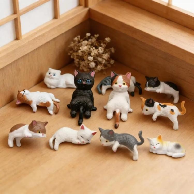 Katzen Figur Computer Monitor Dekorationen Kreatives Autozubehör, Maskottchen Handwerk Tier Sammlerfigur Heimdekorationen