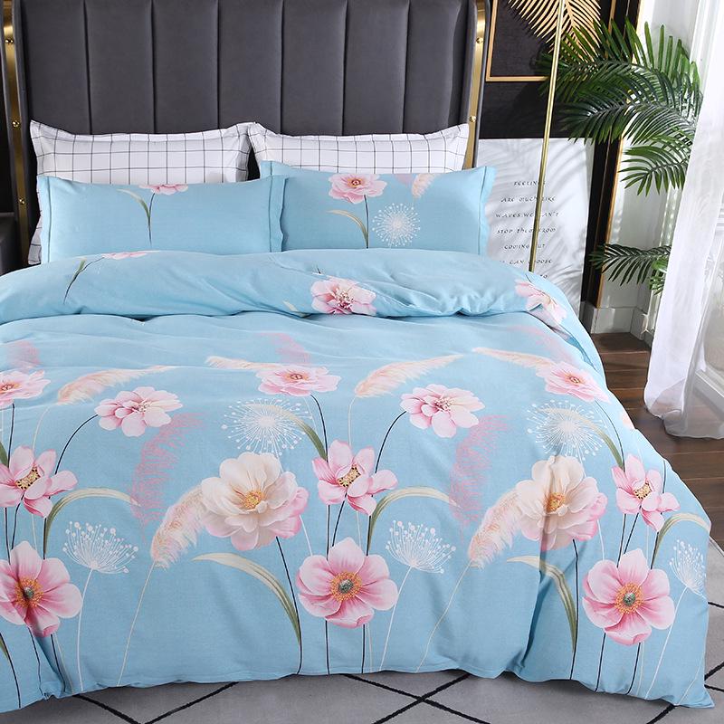 Thickened Brushed Pure Cotton Autumn/Winter Bedding Set - All-Season Universal (Four-Piece & Three-Piece Options)