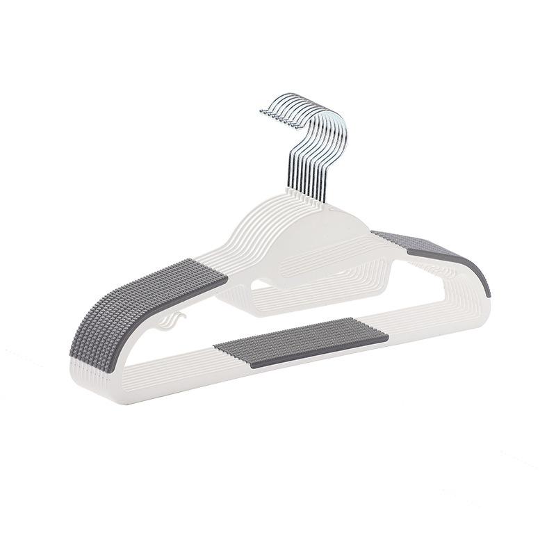 1PC Coat Hanger Clothing Store Household Traceless Coat Hanger Household Flocking Plastic Non-slip Hanger Velvet Magic Hanger