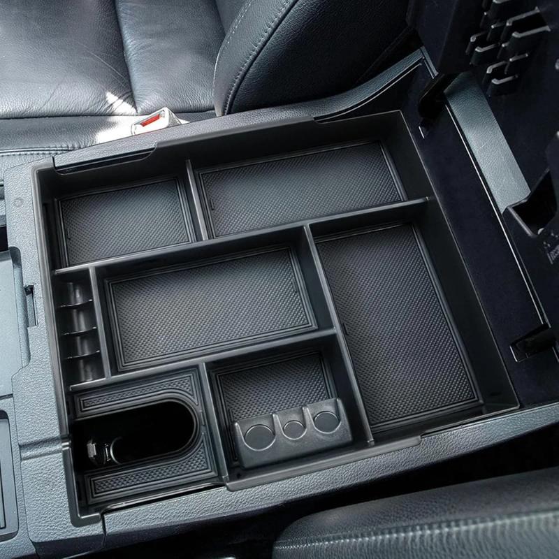 Premium ABS  Center Console Tray For Toyota Tundra 2014- Durable Anti-Slip Armrest Storage Box Car Styling Accessories