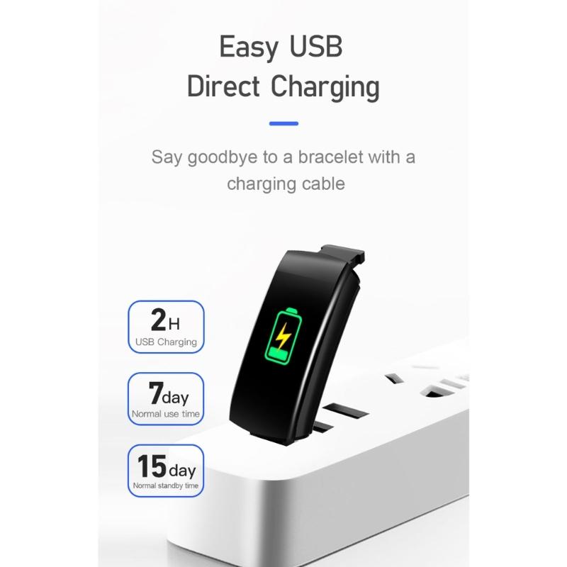 Wristband with Sport Mode Step Counting Incoming Call Message Notification Sedentary Reminder Weather Information Push